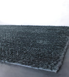 Chandra Rugs Strata 60% Wool + 40% Polyester Hand-Woven Contemporary Rug Dark Grey 9' x 13'
