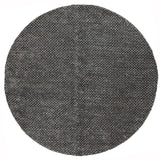 Chandra Rugs Strata 60% Wool + 40% Polyester Hand-Woven Contemporary Rug Dark Grey 7'9 Round