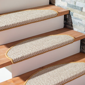 Safavieh Stair Treads 103 Hand Loomed 80% Sisal/15% Latex/5% PP border Rug STT103A-SET3
