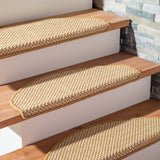 Safavieh Stair Treads 104 Hand Loomed 80% Sisal/15% Latex/5% PP border Rug STT104A-SET3