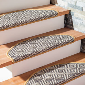 Safavieh Stair Treads 106 Hand Loomed 80% Sisal/15% Latex/5% PP border Rug STT106A-SET3