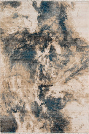 Momeni Studio STU-3 Machine Made Transitional Abstract Indoor Area Rug Blue 9'6" x 12'6" STUDISTU-3BLU96C6