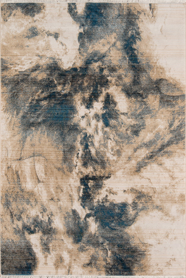 Momeni Studio STU-3 Machine Made Transitional Abstract Indoor Area Rug Blue 9'6" x 12'6" STUDISTU-3BLU96C6