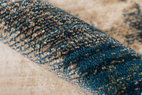 Momeni Studio STU-3 Machine Made Transitional Abstract Indoor Area Rug Blue 9'6" x 12'6" STUDISTU-3BLU96C6