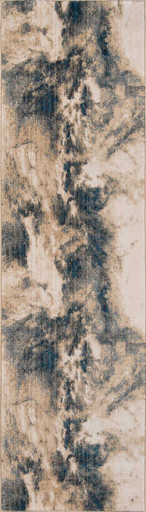 Momeni Studio STU-3 Machine Made Transitional Abstract Indoor Area Rug Blue 9'6" x 12'6" STUDISTU-3BLU96C6