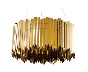 Bethel Gold Chandelier in Stainless Steel