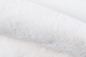 Momeni Suave Shag SUS-1 Machine Made Contemporary Solid Indoor Area Rug Ivory 7'6" x 9'6" SUAVESUS-1IVY7696