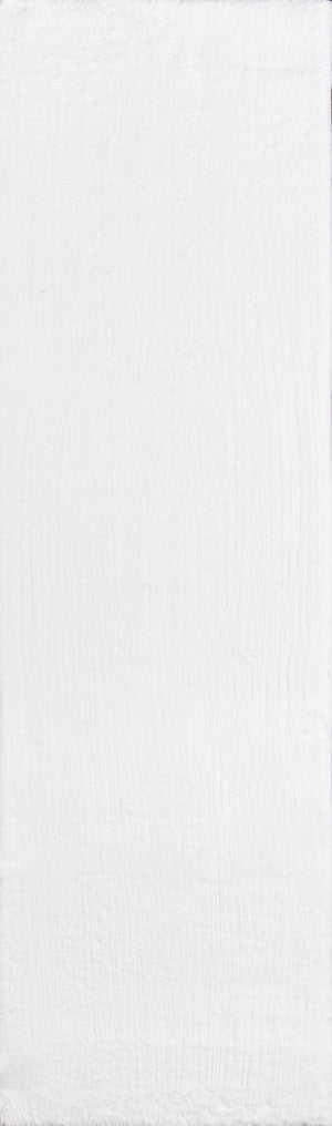 Momeni Suave Shag SUS-1 Machine Made Contemporary Solid Indoor Area Rug Ivory 7'6" x 9'6" SUAVESUS-1IVY7696