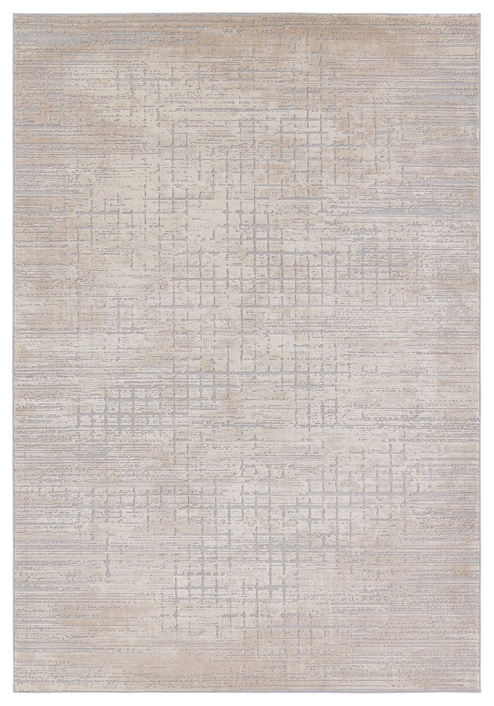Jaipur Living Sundar Chamisa SUD09 Power Loomed 60% Polypropylene 40% Polyester Abstract Area Rug Beige 60% Polypropylene 40% Polyester RUG155977