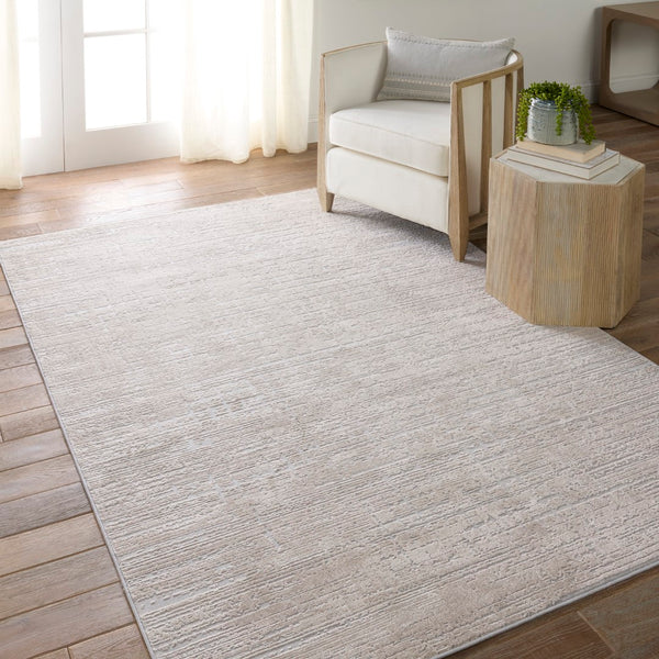 Jaipur Living Sundar Chamisa SUD09 Power Loomed 60% Polypropylene 40% Polyester Abstract Area Rug Beige 60% Polypropylene 40% Polyester RUG155977
