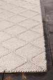 Chandra Rugs Sujan 50% Wool + 50% Viscose Hand-Woven Contemporary Rug Beige 9' x 13'