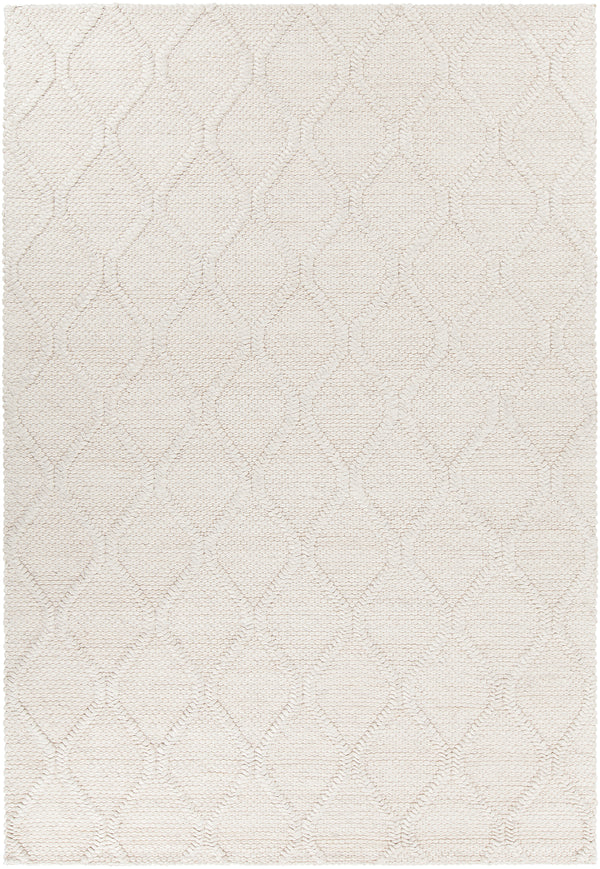 Chandra Rugs Sujan 50% Wool + 50% Viscose Hand-Woven Contemporary Rug Beige 9' x 13'