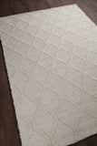 Chandra Rugs Sujan 50% Wool + 50% Viscose Hand-Woven Contemporary Rug Beige 9' x 13'