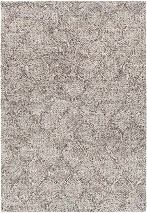Chandra Rugs Sujan 50% Wool + 50% Viscose Hand-Woven Contemporary Rug Charcoal 9' x 13'