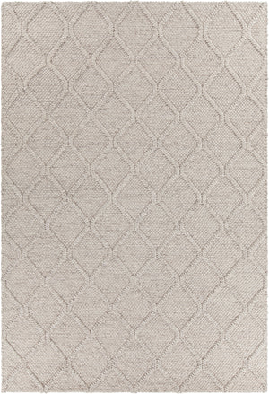 Chandra Rugs Sujan 50% Wool + 50% Viscose Hand-Woven Contemporary Rug Grey 9' x 13'