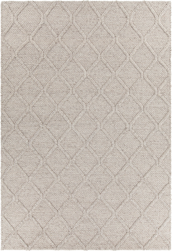 Chandra Rugs Sujan 50% Wool + 50% Viscose Hand-Woven Contemporary Rug Grey 9' x 13'