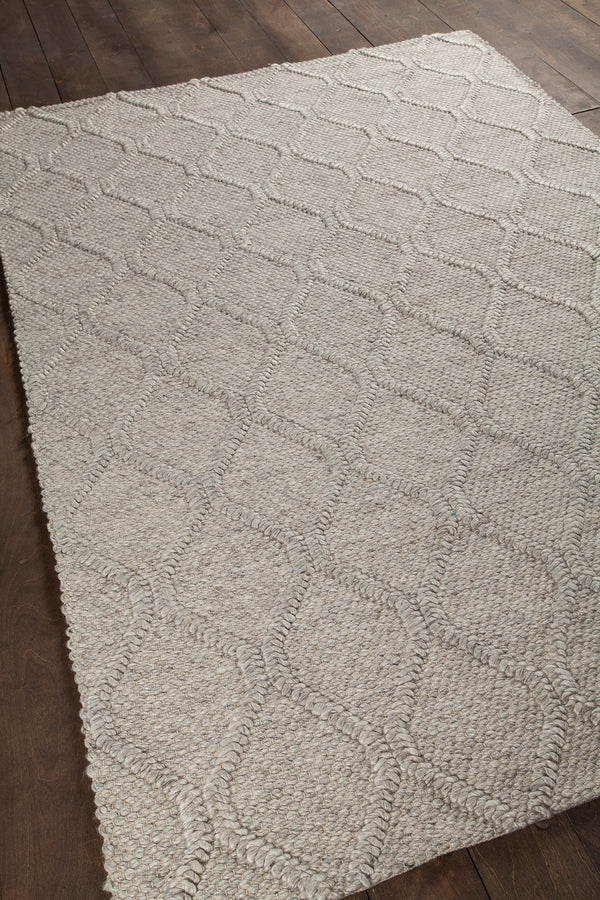 Chandra Rugs Sujan 50% Wool + 50% Viscose Hand-Woven Contemporary Rug Grey 9' x 13'