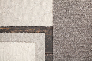 Chandra Rugs Sujan 50% Wool + 50% Viscose Hand-Woven Contemporary Rug Grey 9' x 13'