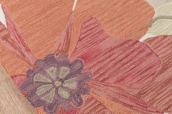 Momeni Summit SUM-8 Hand Hooked Casual Floral Indoor Area Rug Sand 8' x 10' SUMITSUM-8SND80A0