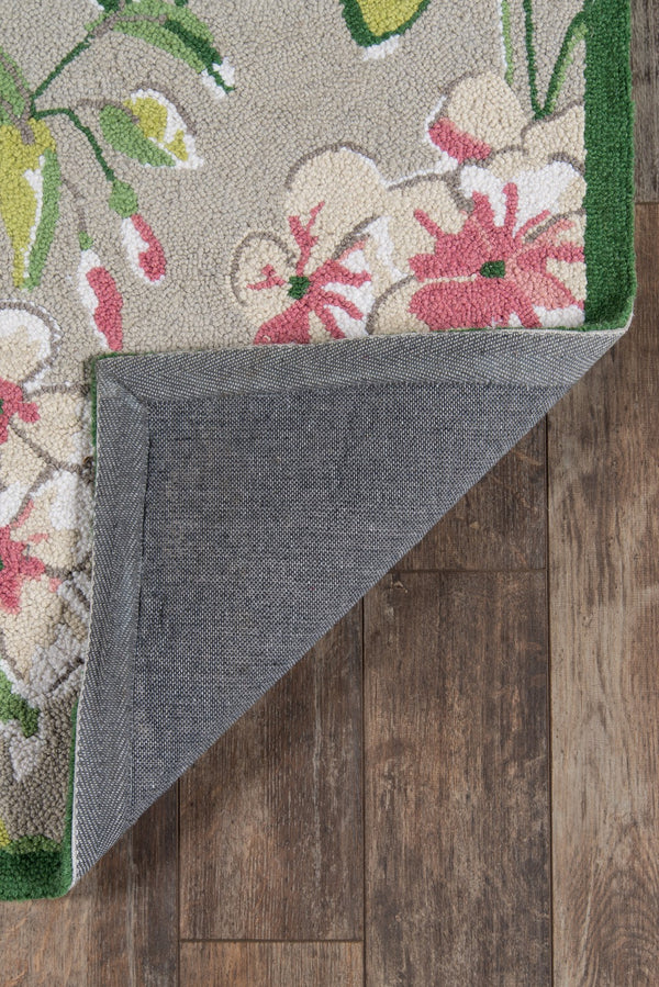 Momeni Madcap Cottage Summer Garden SMM-2 Hand Hooked Casual Floral Indoor Area Rug Grey 8' x 10' SUMMESMM-2GRY80A0