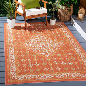 Safavieh Sunrise 620 Flatweave Indoor / Outdoor Rug Ivory / Rust Sage 8' x 10'