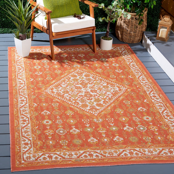 Safavieh Sunrise 620 Flatweave Indoor / Outdoor Rug Ivory / Rust Sage 8' x 10'