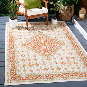 Safavieh Sunrise 620 Flatweave Indoor / Outdoor Rug Ivory / Rust Sage 8' x 10'