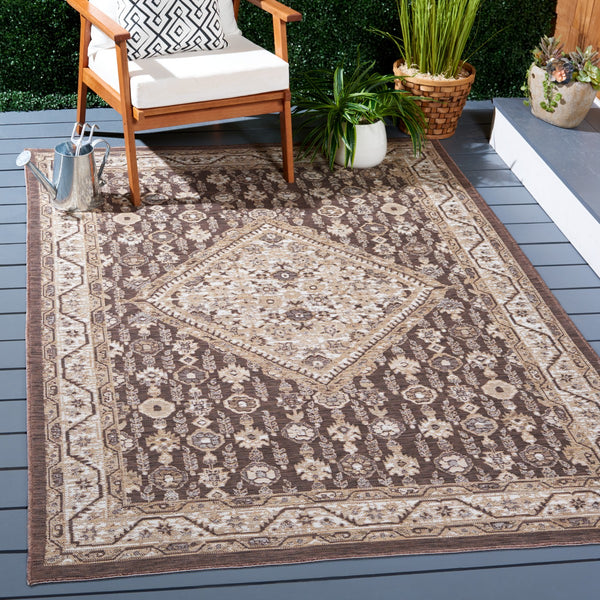 Safavieh Sunrise 620 Flatweave Indoor / Outdoor Rug Grey / Beige Black 8' x 10'