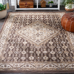 Safavieh Sunrise 620 Flatweave Indoor / Outdoor Rug Grey / Beige Black 8' x 10'