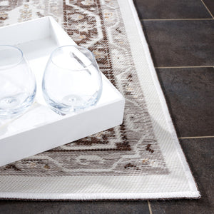 Safavieh Sunrise 620 Flatweave Indoor / Outdoor Rug Grey / Beige Black 8' x 10'