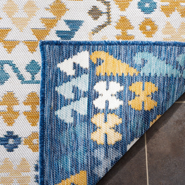 Safavieh Sunrise 622 Flatweave Indoor / Outdoor Rug Ivory / Blue Gold 8' x 10'