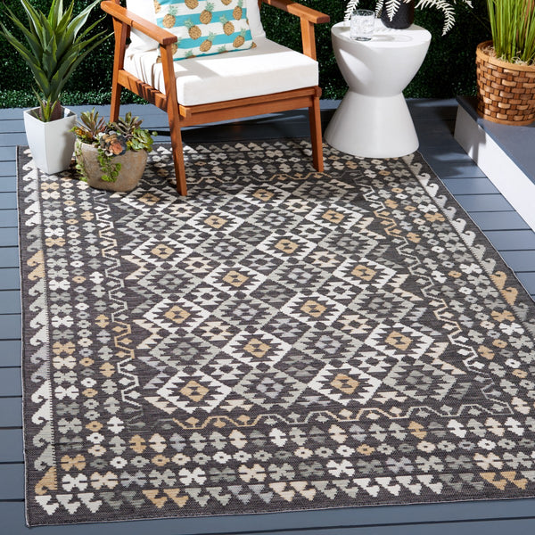 Safavieh Sunrise 622 Flatweave Indoor / Outdoor Rug Ivory / Beige Black 8' x 10'