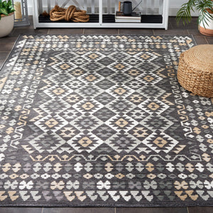 Safavieh Sunrise 622 Flatweave Indoor / Outdoor Rug Ivory / Beige Black 8' x 10'