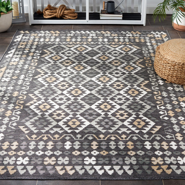 Safavieh Sunrise 622 Flatweave Indoor / Outdoor Rug Ivory / Beige Black 8' x 10'