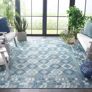 Safavieh Sunrise 622 Flatweave Indoor / Outdoor Rug Grey / Blue Ivory 8' x 10'
