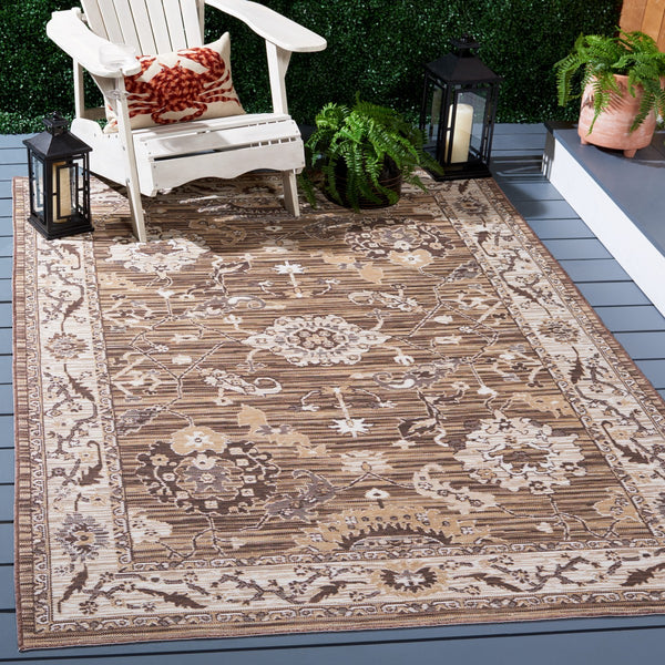 Safavieh Sunrise 624 Flatweave Indoor / Outdoor Rug Grey / Beige Black 8' x 10'