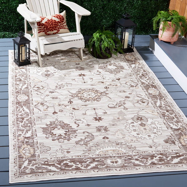Safavieh Sunrise 624 Flatweave Indoor / Outdoor Rug Grey / Beige Black 8' x 10'
