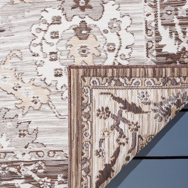 Safavieh Sunrise 624 Flatweave Indoor / Outdoor Rug Grey / Beige Black 8' x 10'