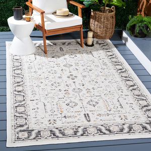 Safavieh Sunrise 627 Flatweave Indoor / Outdoor Rug Ivory / Grey Black 8' x 10'