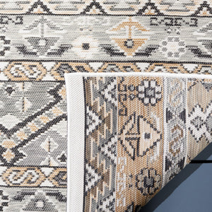 Safavieh Sunrise 629 Flatweave Indoor / Outdoor Rug Grey / Beige Black 8' x 10'