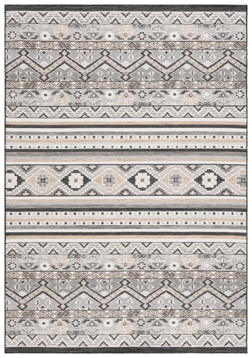 Safavieh Sunrise 629 Flatweave Indoor / Outdoor Rug Grey / Beige Black 8' x 10'