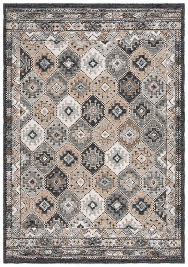 Safavieh Sunrise 630 Flatweave Indoor / Outdoor Rug Ivory / Grey Black 8' x 10'
