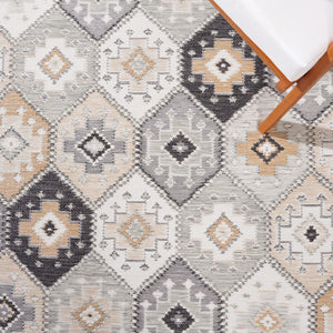 Safavieh Sunrise 630 Flatweave Indoor / Outdoor Rug Ivory / Grey Black 8' x 10'