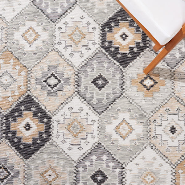 Safavieh Sunrise 630 Flatweave Indoor / Outdoor Rug Ivory / Grey Black 8' x 10'