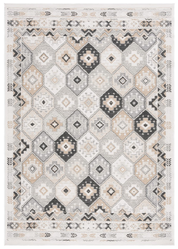Safavieh Sunrise 630 Flatweave Indoor / Outdoor Rug Ivory / Grey Black 8' x 10'