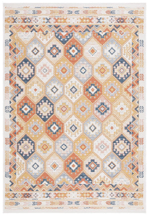 Safavieh Sunrise 630 Flatweave Indoor / Outdoor Rug Gold / Rust Blue 8' x 10'