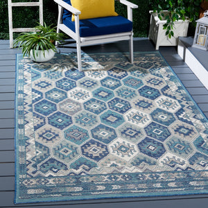 Safavieh Sunrise 630 Flatweave Indoor / Outdoor Rug Grey / Blue Ivory 8' x 10'