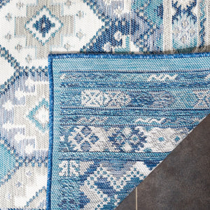 Safavieh Sunrise 630 Flatweave Indoor / Outdoor Rug Grey / Blue Ivory 8' x 10'