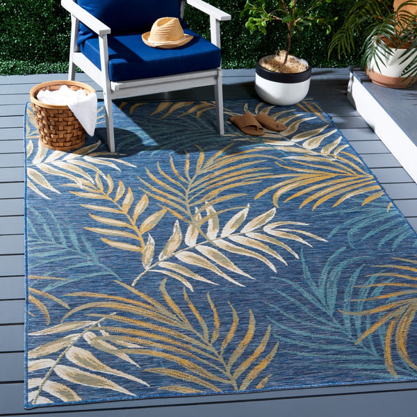 Safavieh Sunrise 670 Flatweave Indoor / Outdoor Rug Ivory / Blue Gold 8' x 10'
