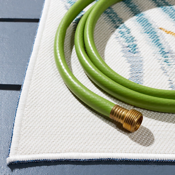 Safavieh Sunrise 670 Flatweave Indoor / Outdoor Rug Ivory / Blue Gold 8' x 10'